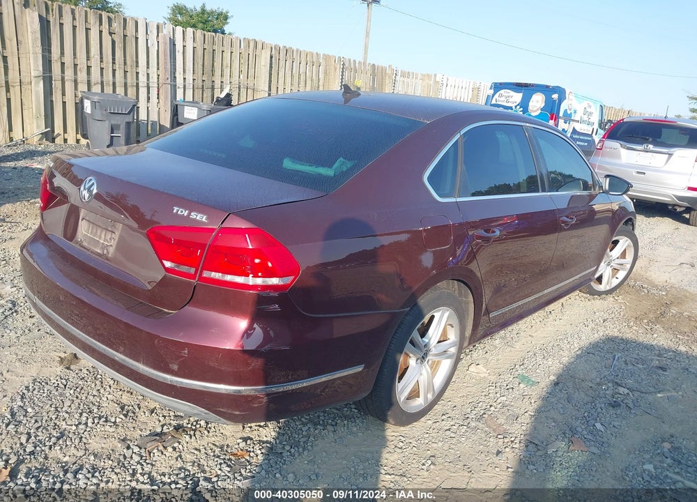 2012 VOLKSWAGEN PASSAT 2.0L TDI SEL PREMIUM VIN: 1VWCN7A36CC056556
