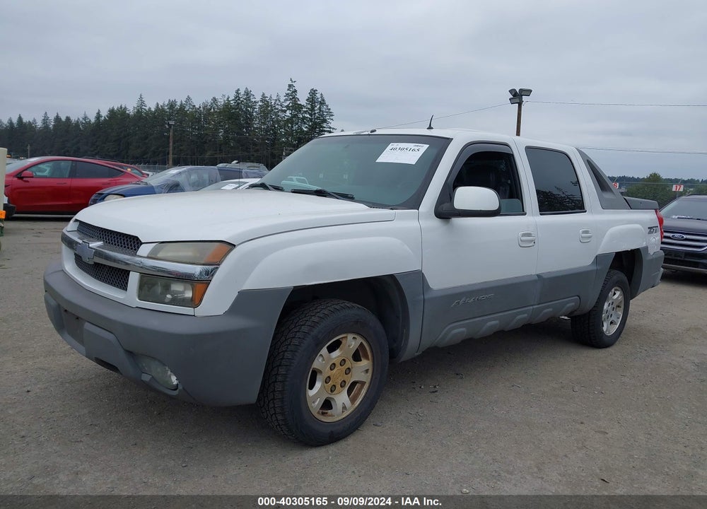 2002 CHEVROLET AVALANCHE 1500 VIN: 3GNEK13TX2G132331