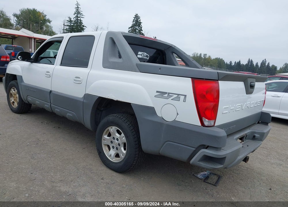 2002 CHEVROLET AVALANCHE 1500 VIN: 3GNEK13TX2G132331
