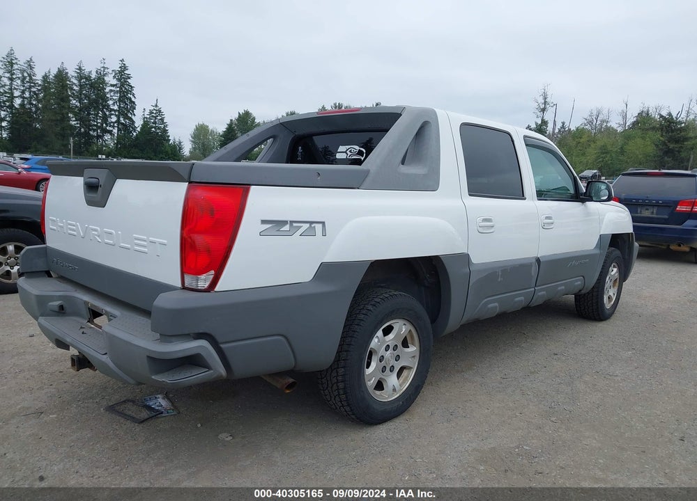 2002 CHEVROLET AVALANCHE 1500 VIN: 3GNEK13TX2G132331