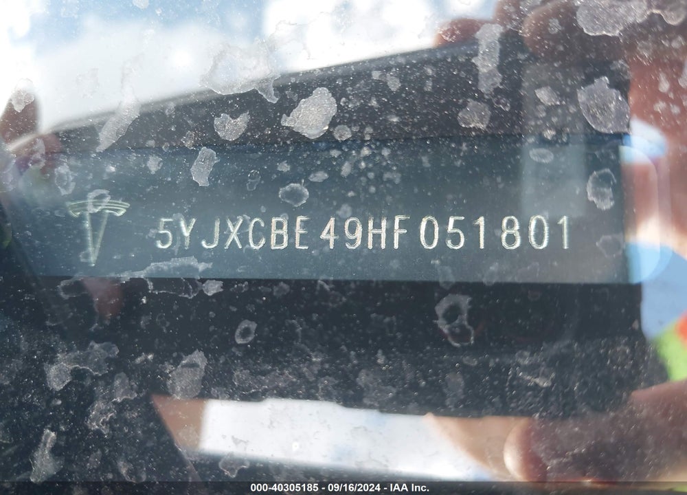 2017 TESLA MODEL X P100D VIN: 5YJXCBE49HF051801