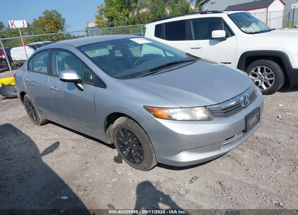 2012 HONDA CIVIC LX VIN: 19XFB2F51CE087762