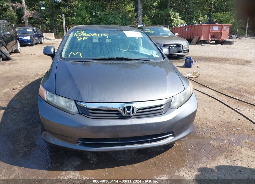 2012 HONDA CIVIC LX VIN: 19XFB2F54CE062385