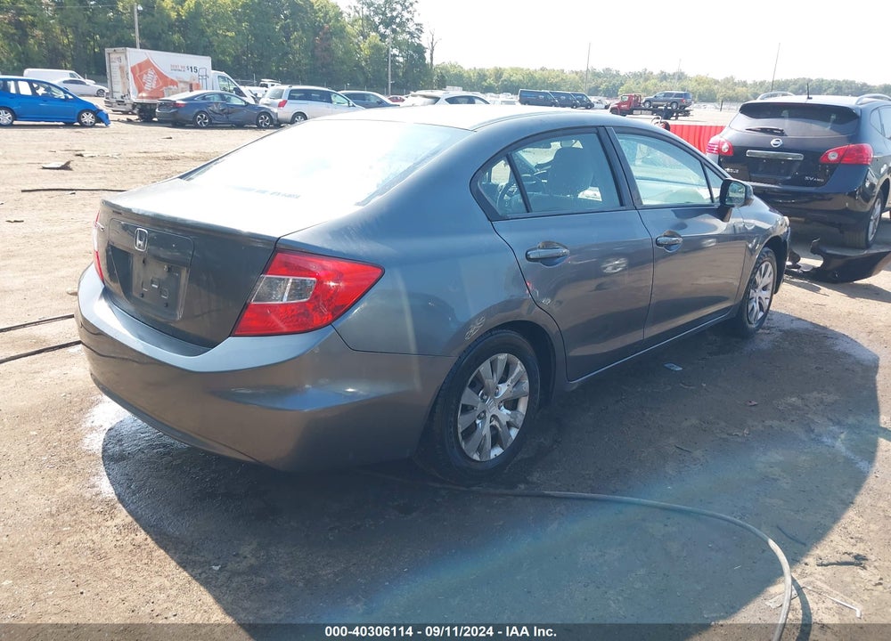 2012 HONDA CIVIC LX VIN: 19XFB2F54CE062385