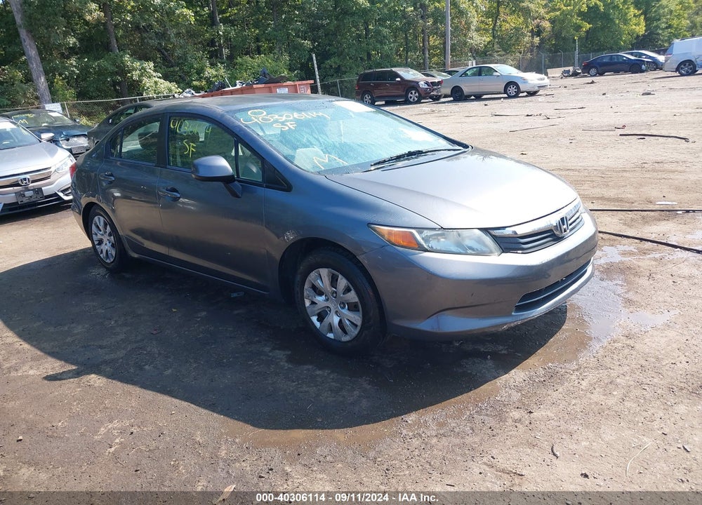 2012 HONDA CIVIC LX VIN: 19XFB2F54CE062385