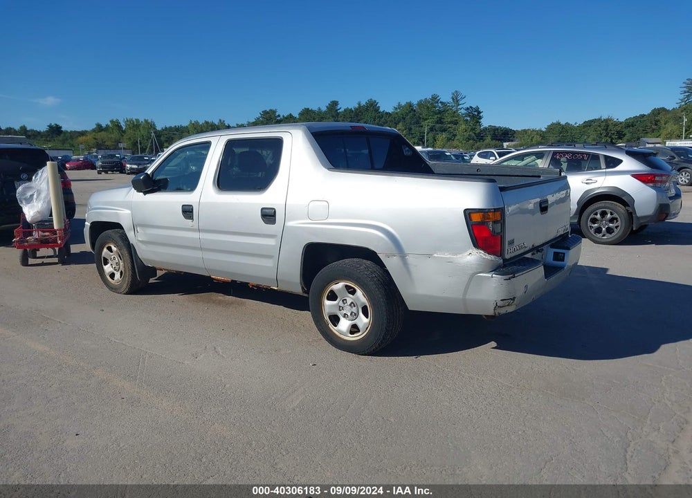 2008 HONDA RIDGELINE RT VIN: 2HJYK162X8H503338