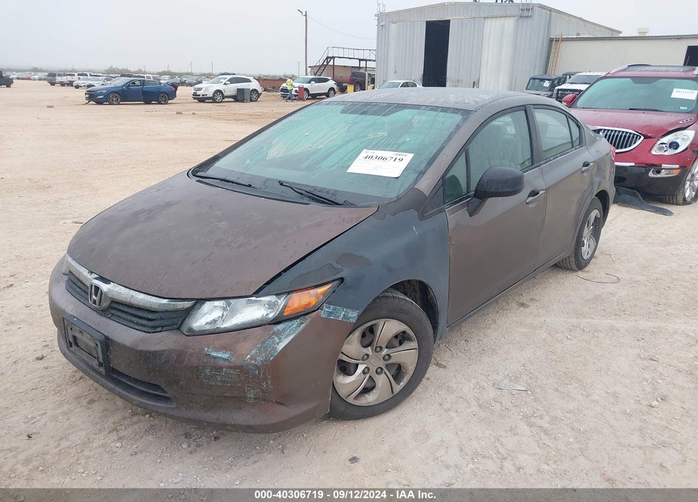 2012 HONDA CIVIC LX VIN: 2HGFB2F51CH572814