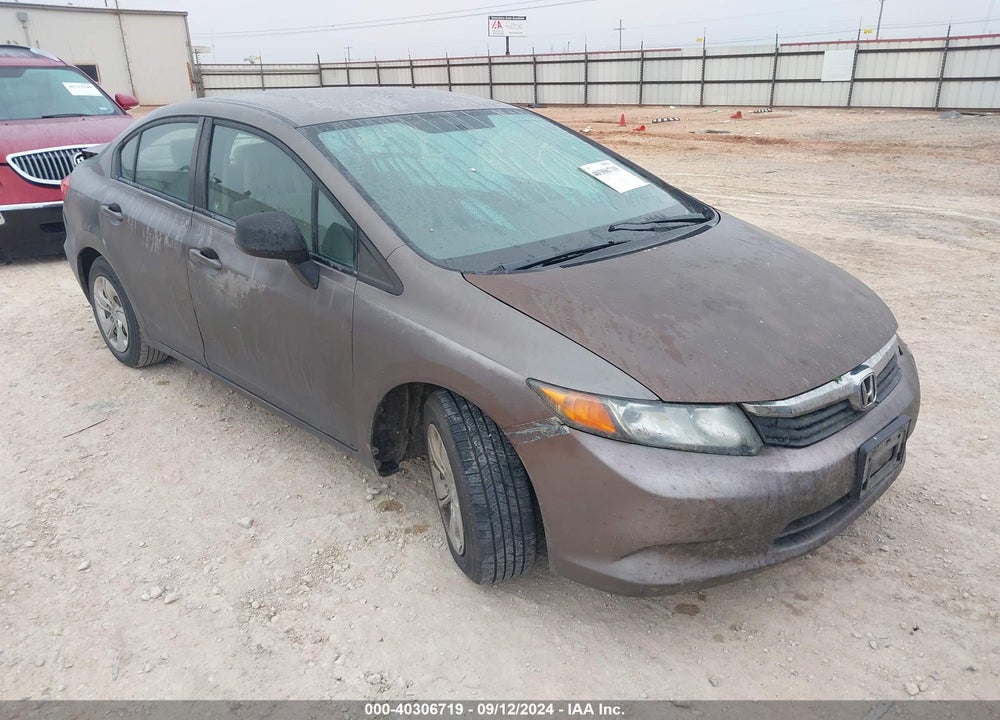 2012 HONDA CIVIC LX VIN: 2HGFB2F51CH572814