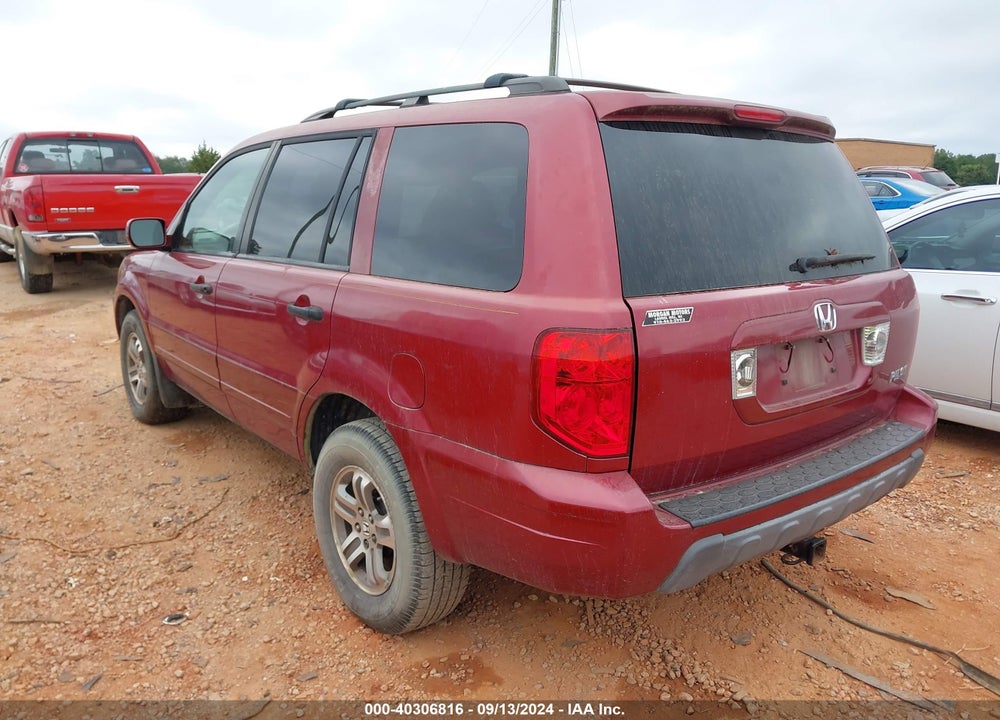 2005 HONDA PILOT EX-L VIN: 5FNYF18535B065912