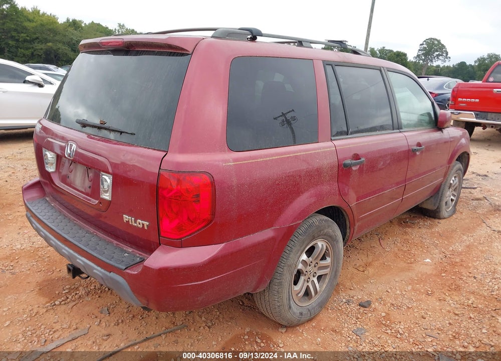 2005 HONDA PILOT EX-L VIN: 5FNYF18535B065912