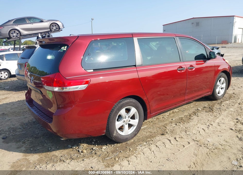 2012 TOYOTA SIENNA BASE V6 7 PASSENGER VIN: 5TDZK3DC8CS236968