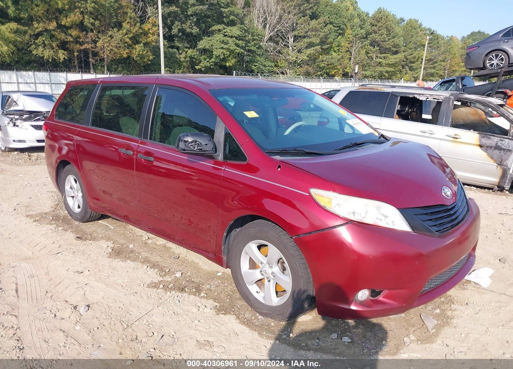 2012 TOYOTA SIENNA BASE V6 7 PASSENGER VIN: 5TDZK3DC8CS236968