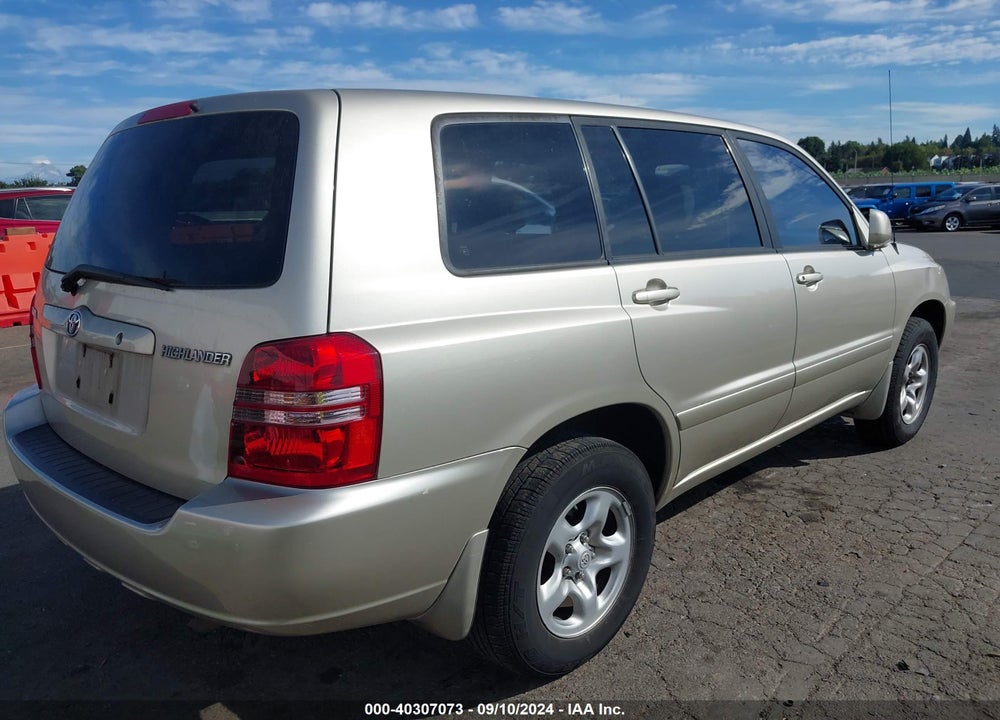 2001 TOYOTA HIGHLANDER VIN: JTEGD21A010006156
