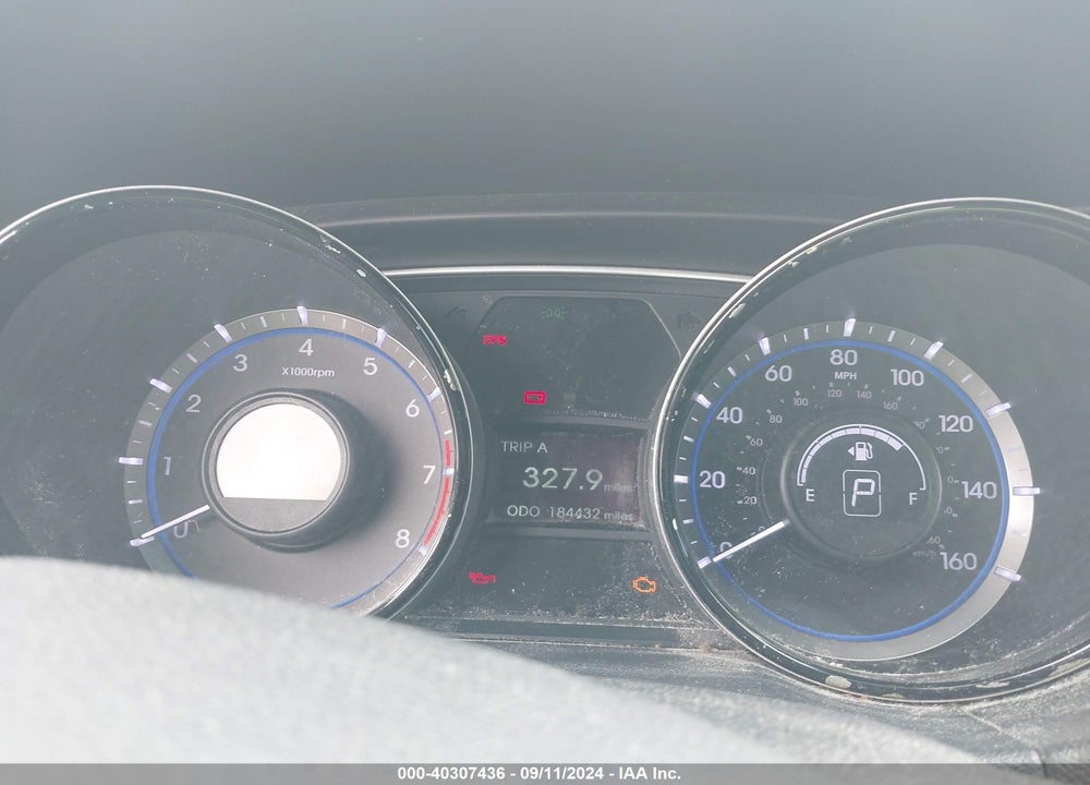 2013 HYUNDAI SONATA GLS VIN: 5NPEB4AC2DH652983