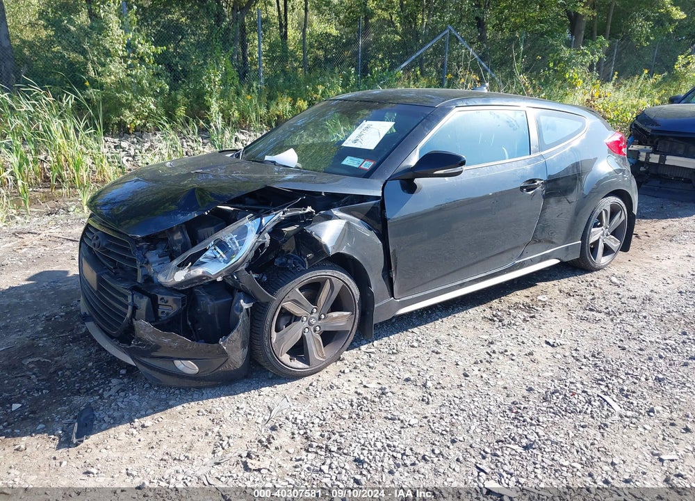 2014 HYUNDAI VELOSTER TURBO W/BLACK VIN: KMHTC6AE9EU191625