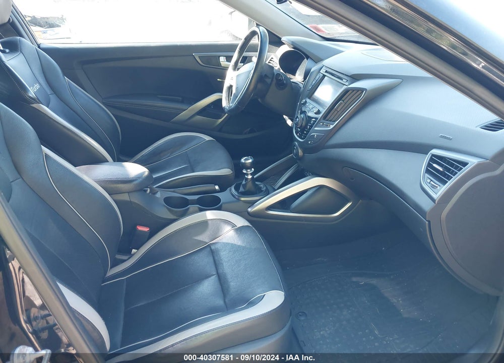 2014 HYUNDAI VELOSTER TURBO W/BLACK VIN: KMHTC6AE9EU191625