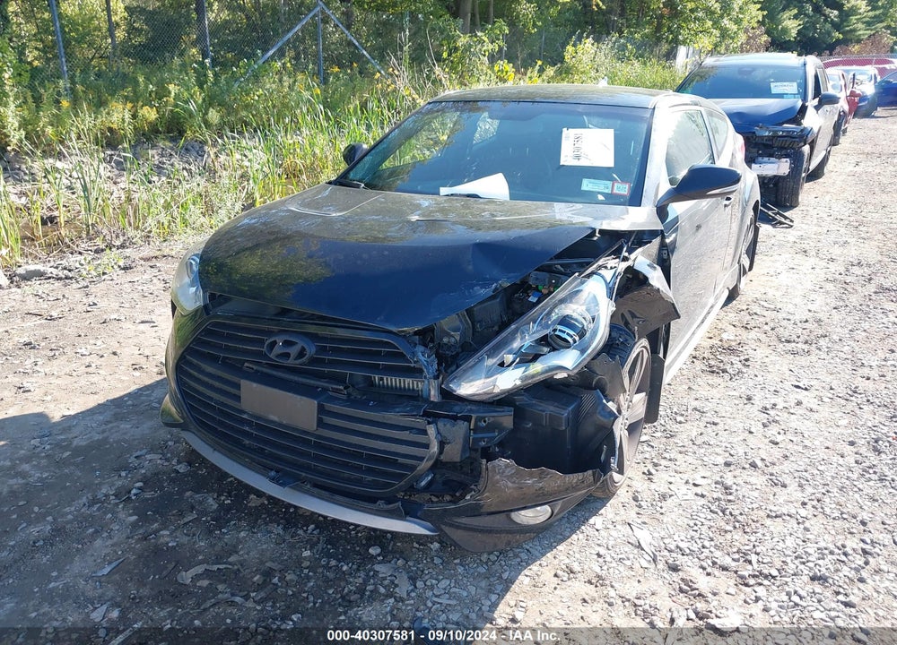 2014 HYUNDAI VELOSTER TURBO W/BLACK VIN: KMHTC6AE9EU191625