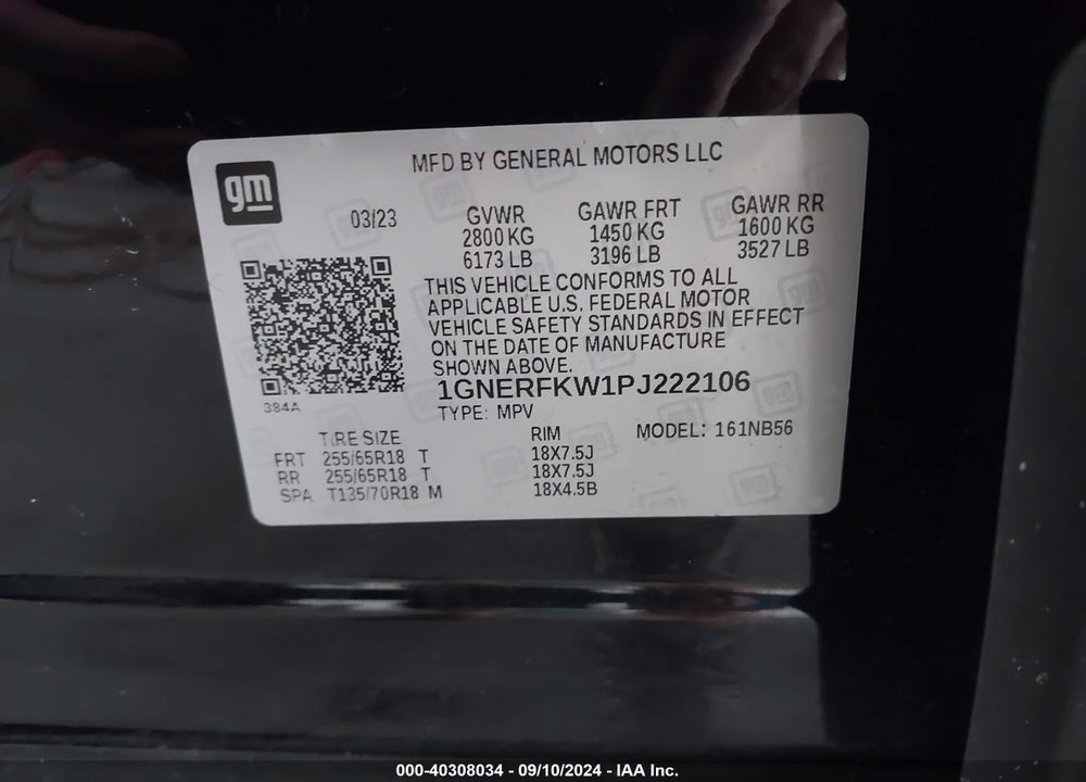 2023 CHEVROLET TRAVERSE FWD LS VIN: 1GNERFKW1PJ222106