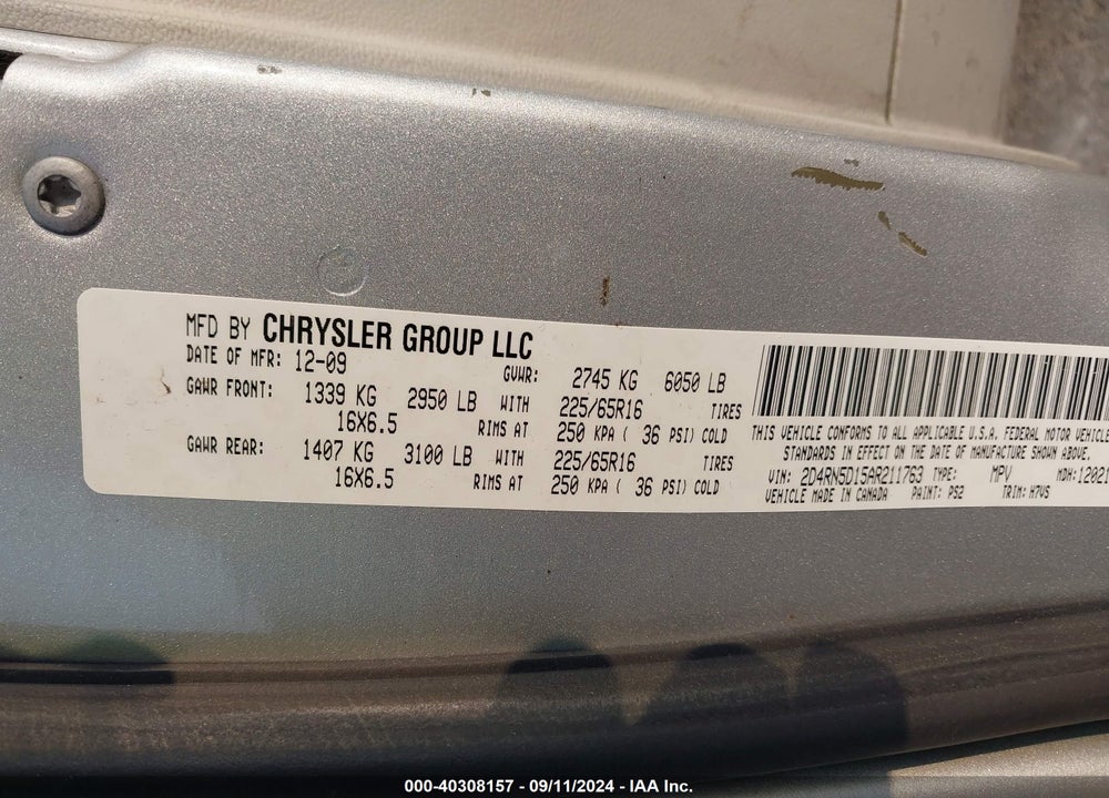 2010 DODGE GRAND CARAVAN SXT VIN: 2D4RN5D15AR211763