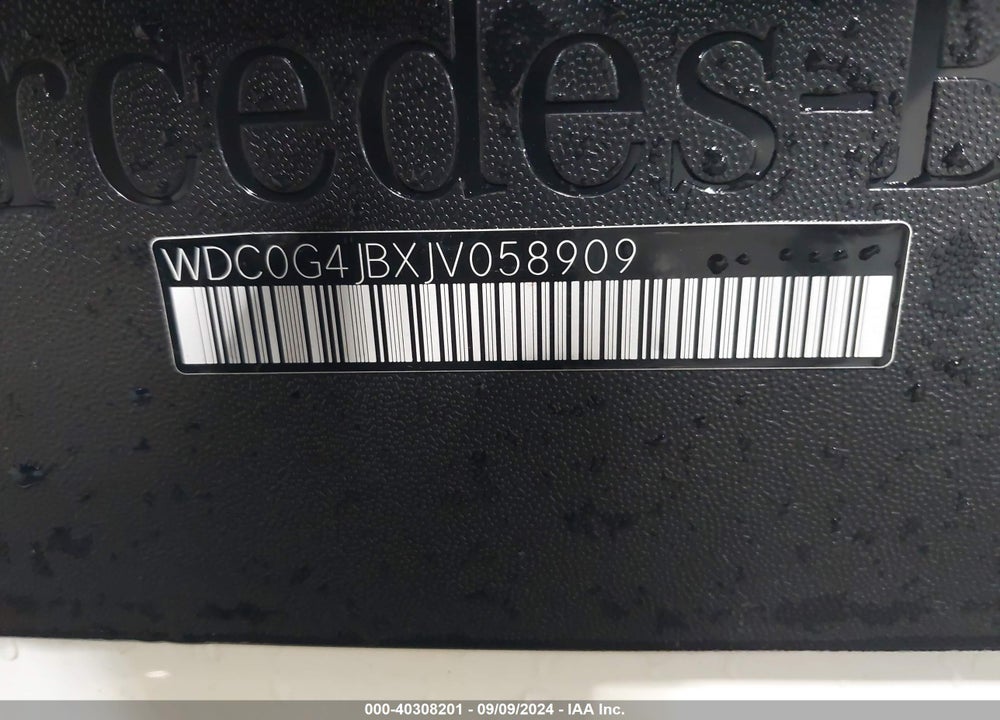 2018 MERCEDES-BENZ GLC 300 VIN: WDC0G4JBXJV058909