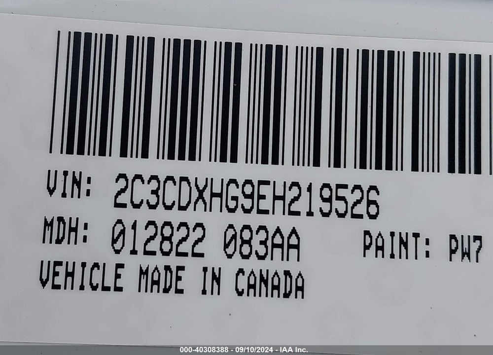2014 DODGE CHARGER SXT 100TH ANNIVERSARY VIN: 2C3CDXHG9EH219526