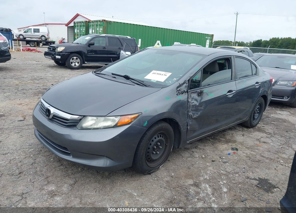 2012 HONDA CIVIC LX VIN: 2HGFB2F58CH312068