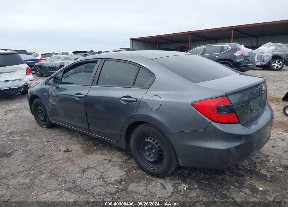2012 HONDA CIVIC LX VIN: 2HGFB2F58CH312068