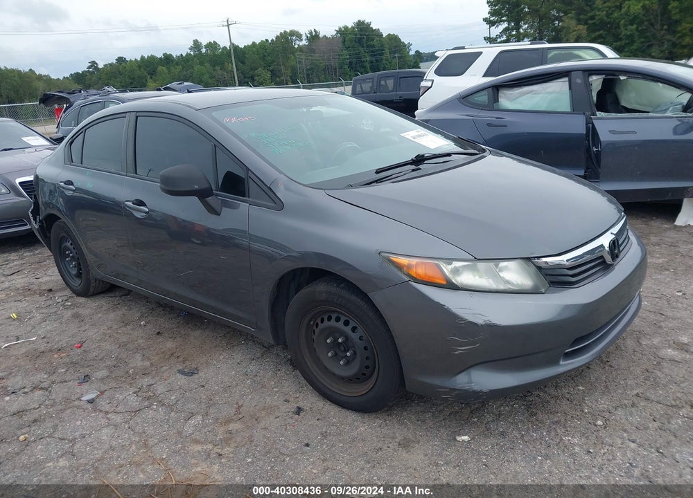 2012 HONDA CIVIC LX VIN: 2HGFB2F58CH312068