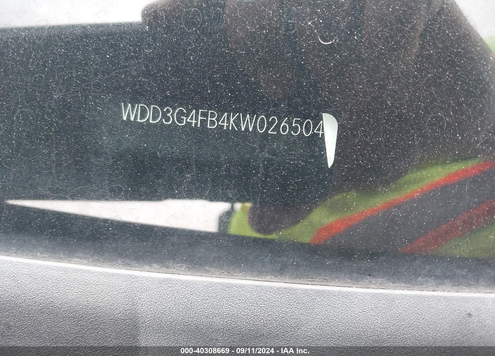 2019 MERCEDES-BENZ A 220 4MATIC VIN: WDD3G4FB4KW026504