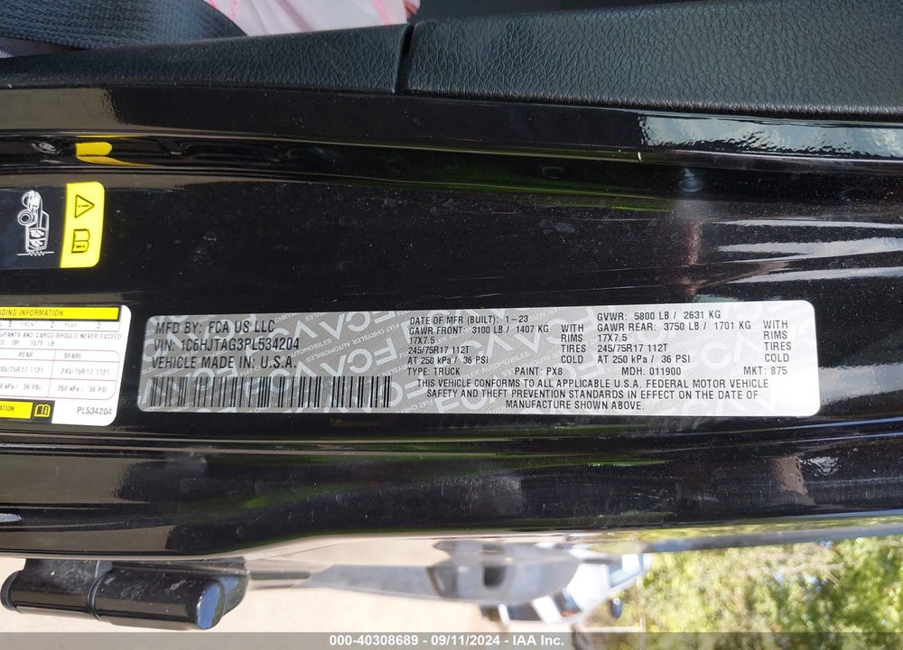 2023 JEEP GLADIATOR SPORT S 4X4 VIN: 1C6HJTAG3PL534204