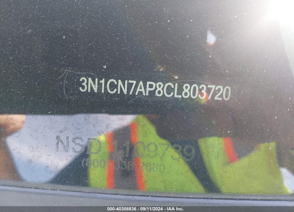 2012 NISSAN VERSA 1.6 SV VIN: 3N1CN7AP8CL803720
