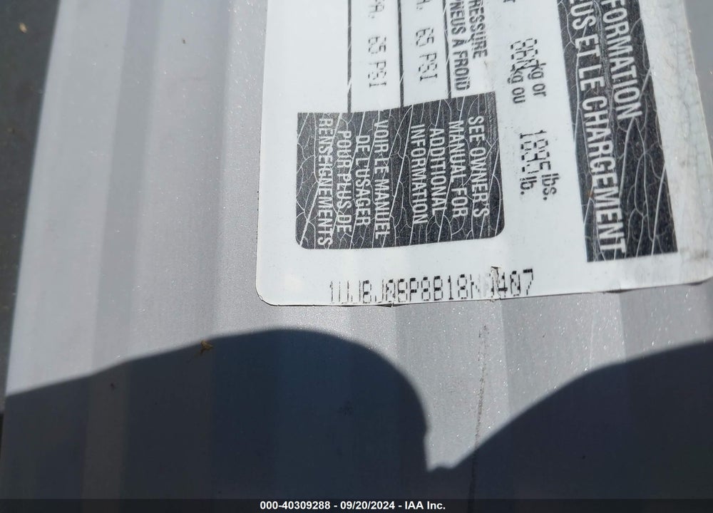 2011 JAYCO OTHER VIN: 1UJBJ0BP8B18N0407