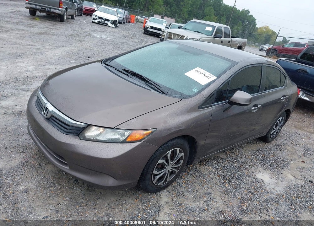 2012 HONDA CIVIC LX VIN: 19XFB2F54CE065223