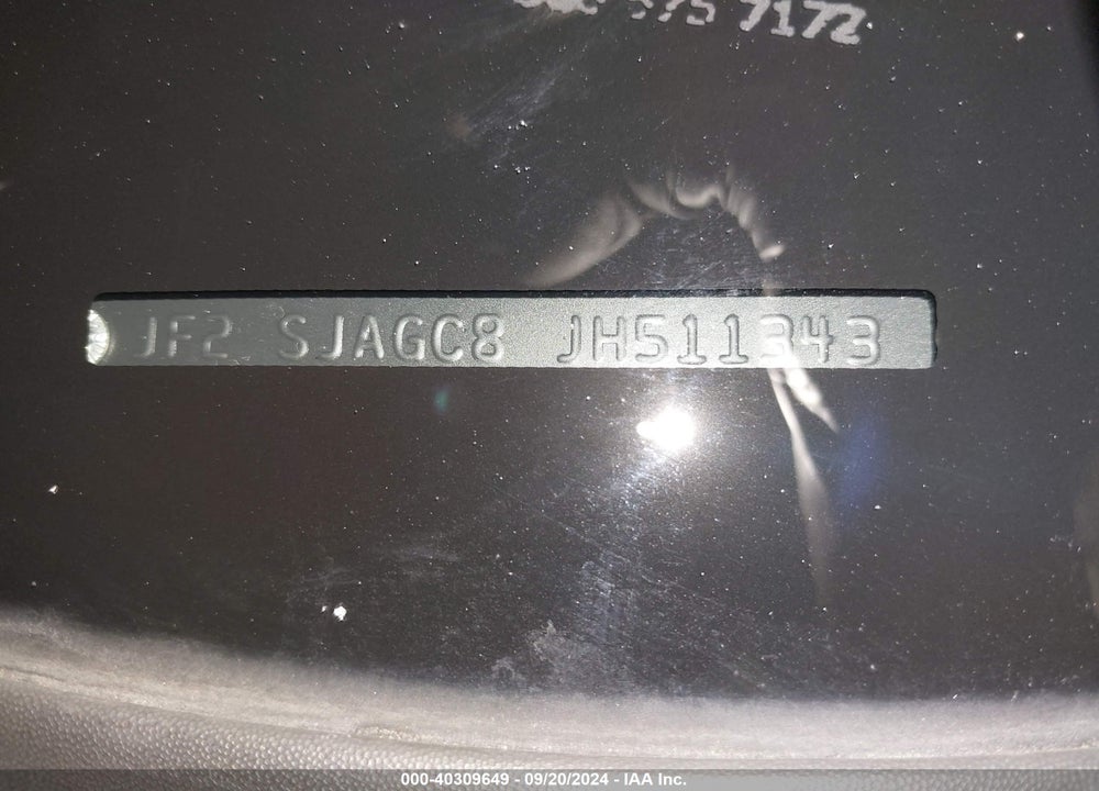 2018 SUBARU FORESTER VIN: JF2SJAGC8JH511343