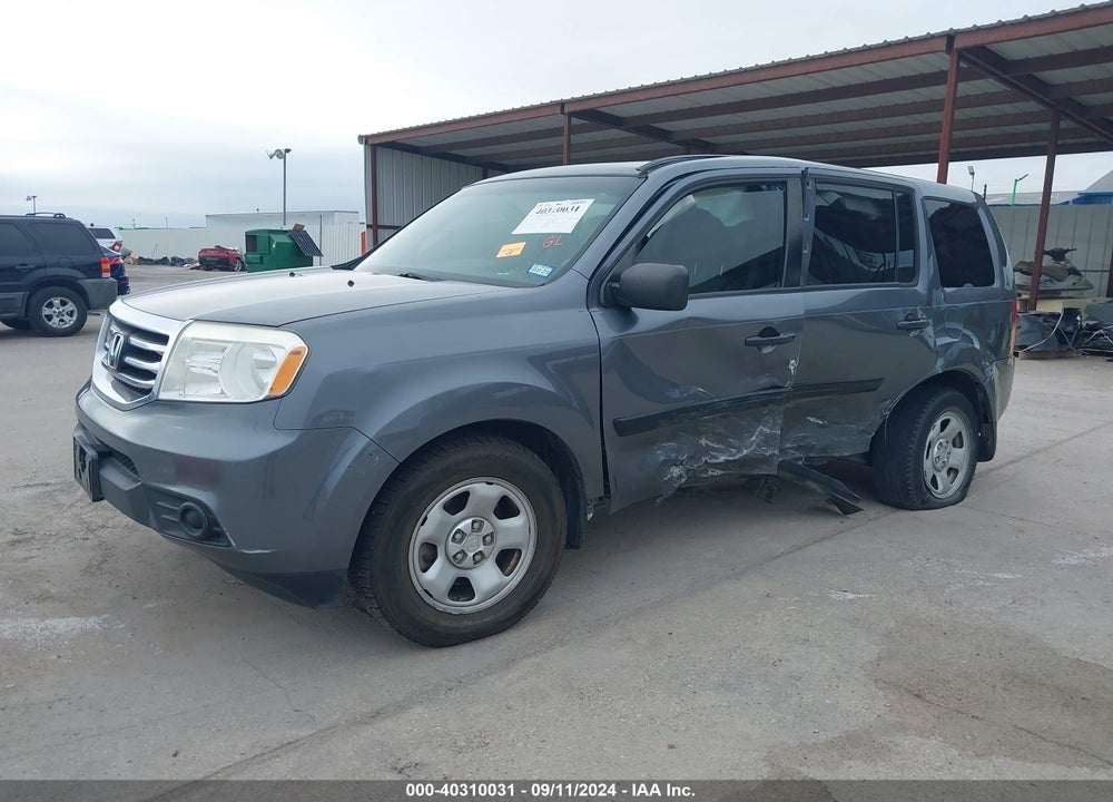 2013 HONDA PILOT LX VIN: 5FNYF3H22DB037342