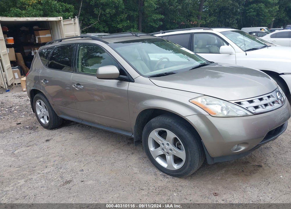 2004 NISSAN MURANO SL VIN: JN8AZ08T24W209403