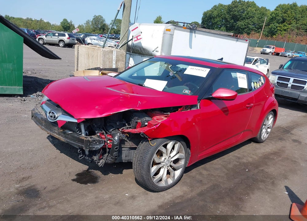 2012 HYUNDAI VELOSTER BASE W/RED/BLACK VIN: KMHTC6AD7CU051562