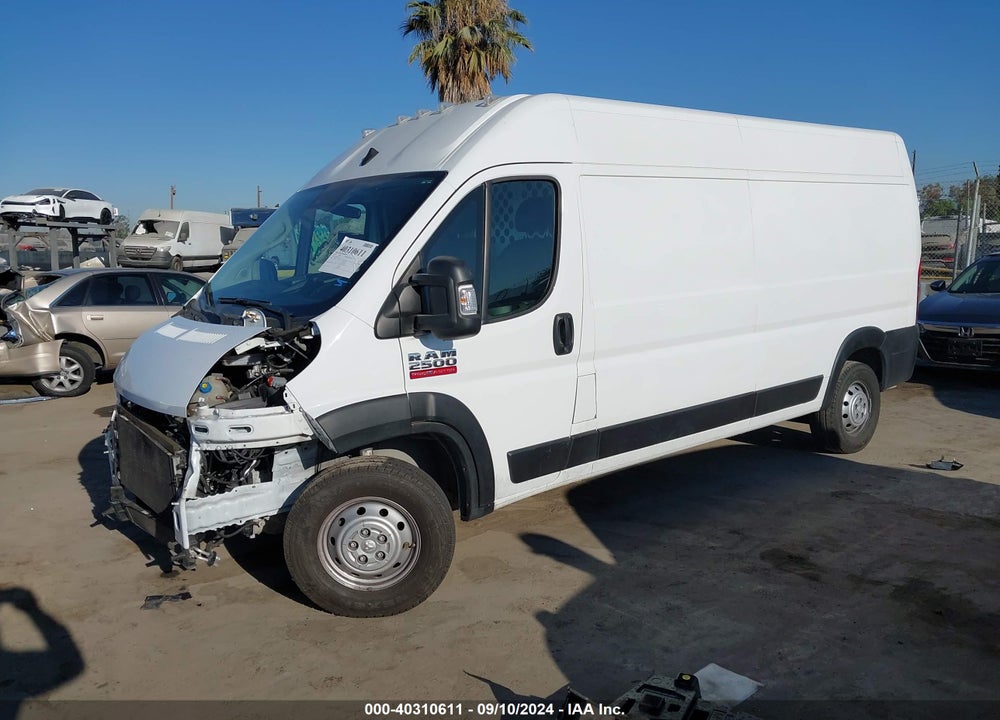 2022 RAM PROMASTER 2500 HIGH ROOF 159 WB VIN: 3C6LRVDGXNE123575