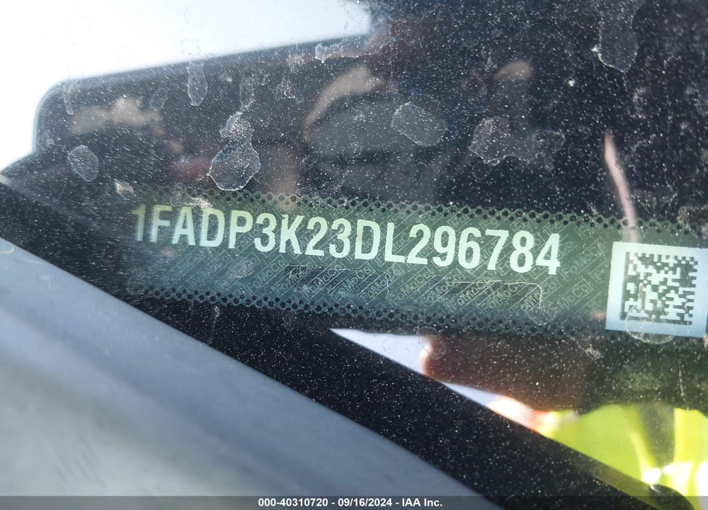 2013 FORD FOCUS SE VIN: 1FADP3K23DL296784