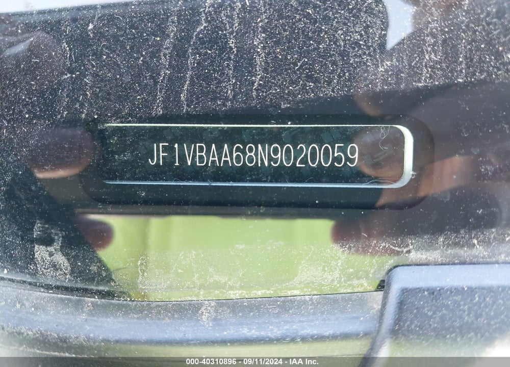 2022 SUBARU WRX VIN: JF1VBAA68N9020059