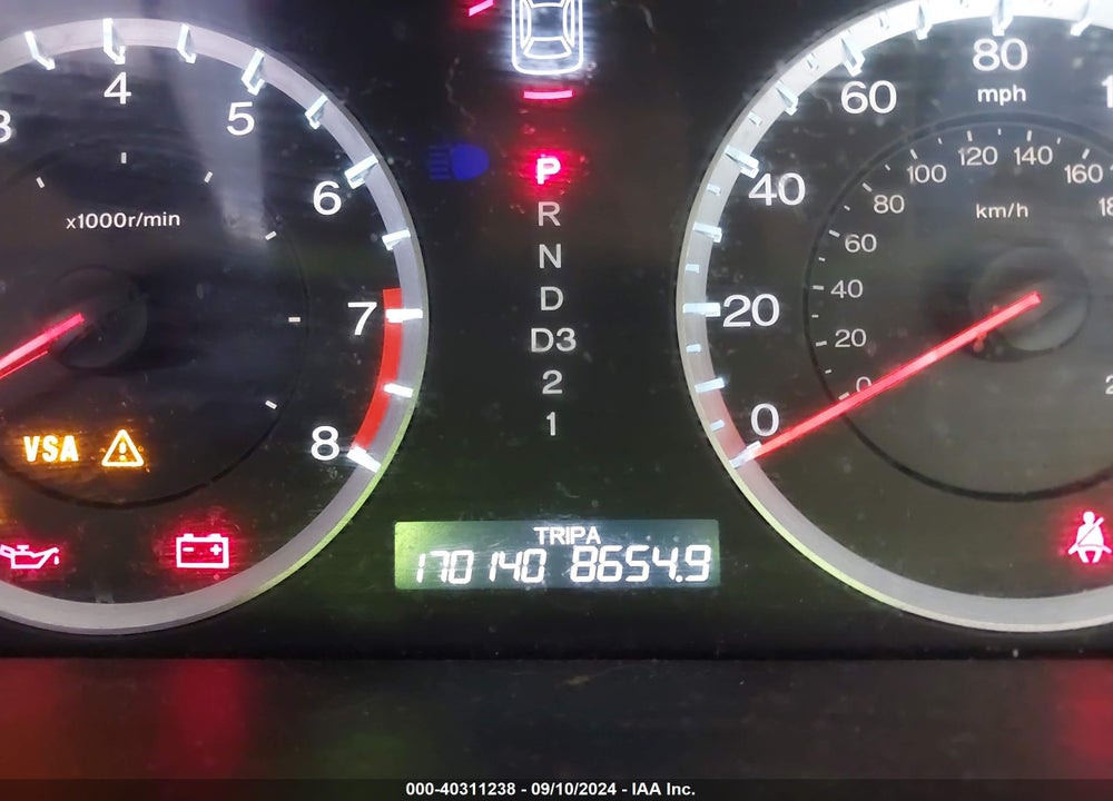 2009 HONDA ACCORD 2.4 LX VIN: 1HGCP26359A049337