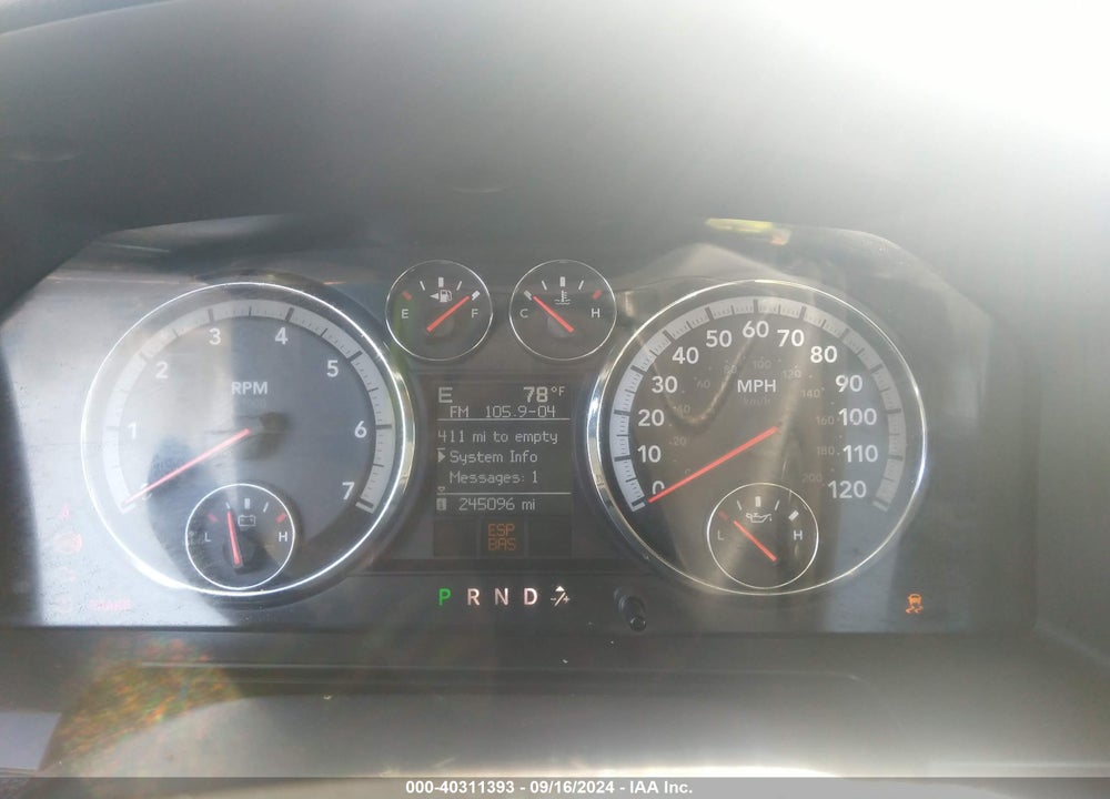 2009 DODGE RAM 1500 SLT/SPORT/TRX VIN: 1D3HV13T19S785671