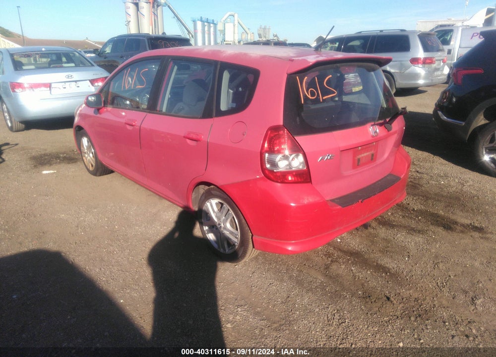 2007 HONDA FIT SPORT VIN: JHMGD38697S021715
