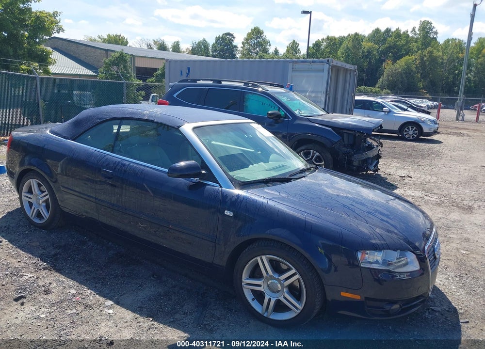 2008 AUDI A4 2.0T VIN: WAUDF48H08K008940