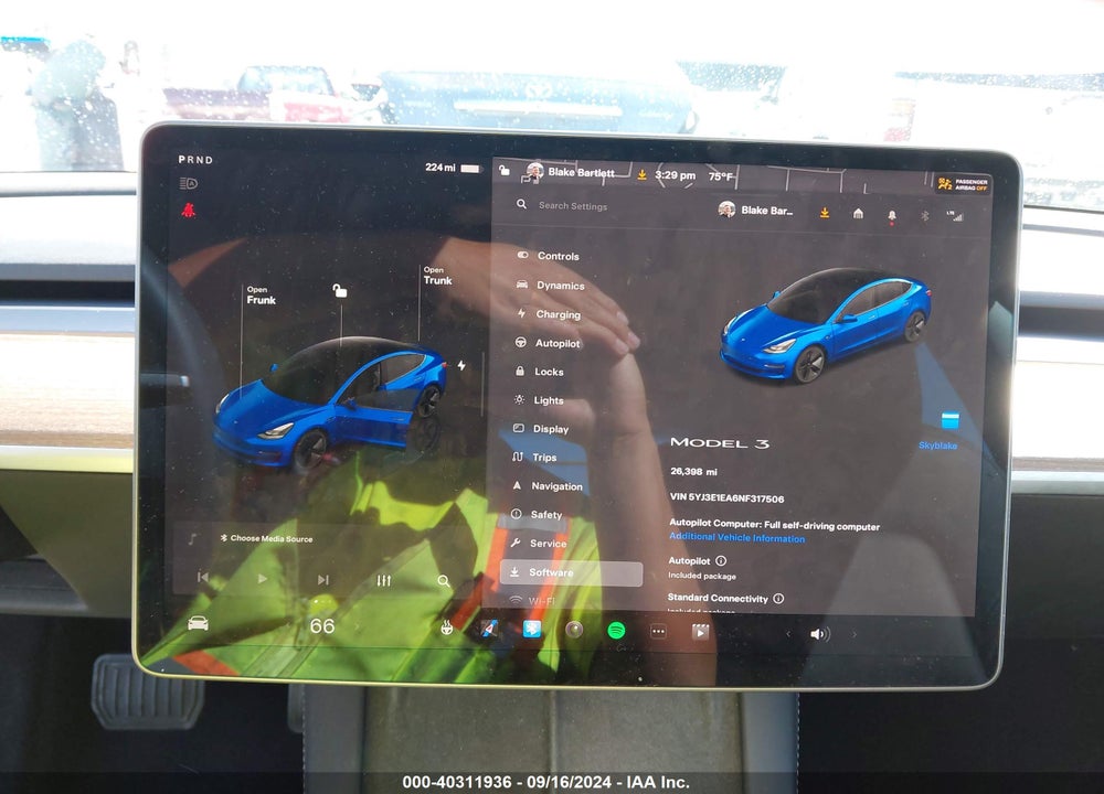 2022 TESLA MODEL 3 VIN: 5YJ3E1EA6NF317506