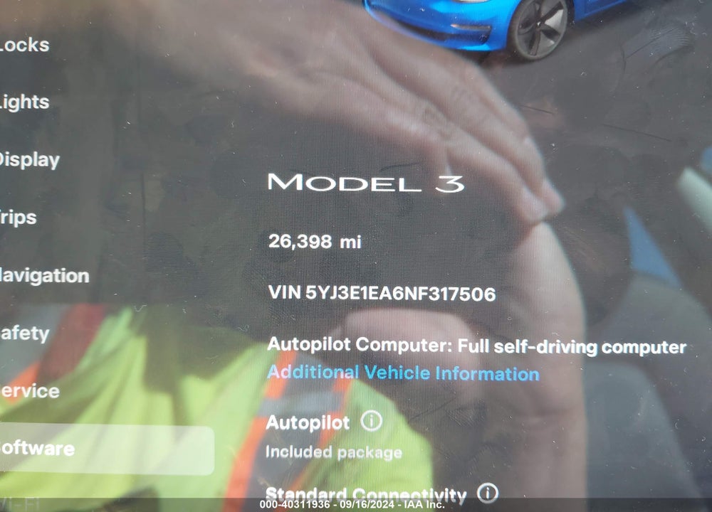 2022 TESLA MODEL 3 VIN: 5YJ3E1EA6NF317506