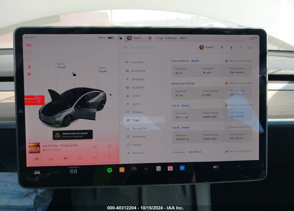 2021 TESLA MODEL 3 STANDARD RANGE PLUS REAR-WHEEL DRIVE VIN: 5YJ3E1EA2MF919494