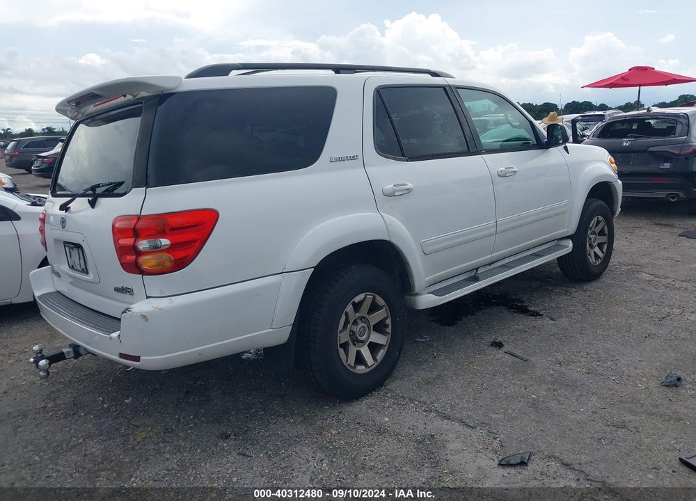 2002 TOYOTA SEQUOIA LIMITED V8 VIN: 5TDZT38A72S070690