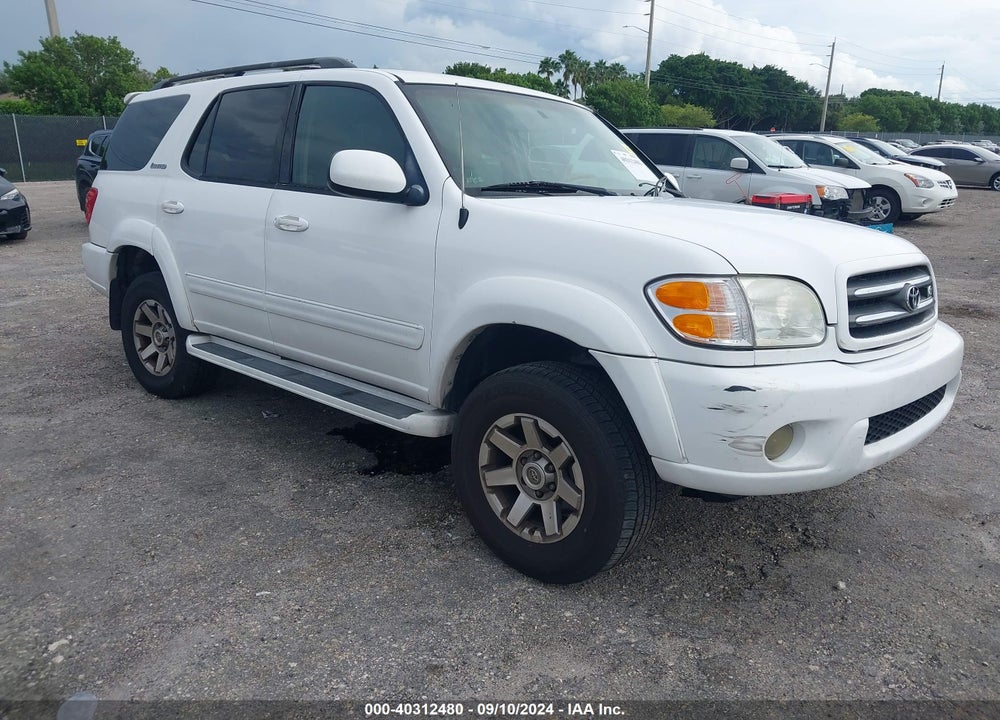 2002 TOYOTA SEQUOIA LIMITED V8 VIN: 5TDZT38A72S070690