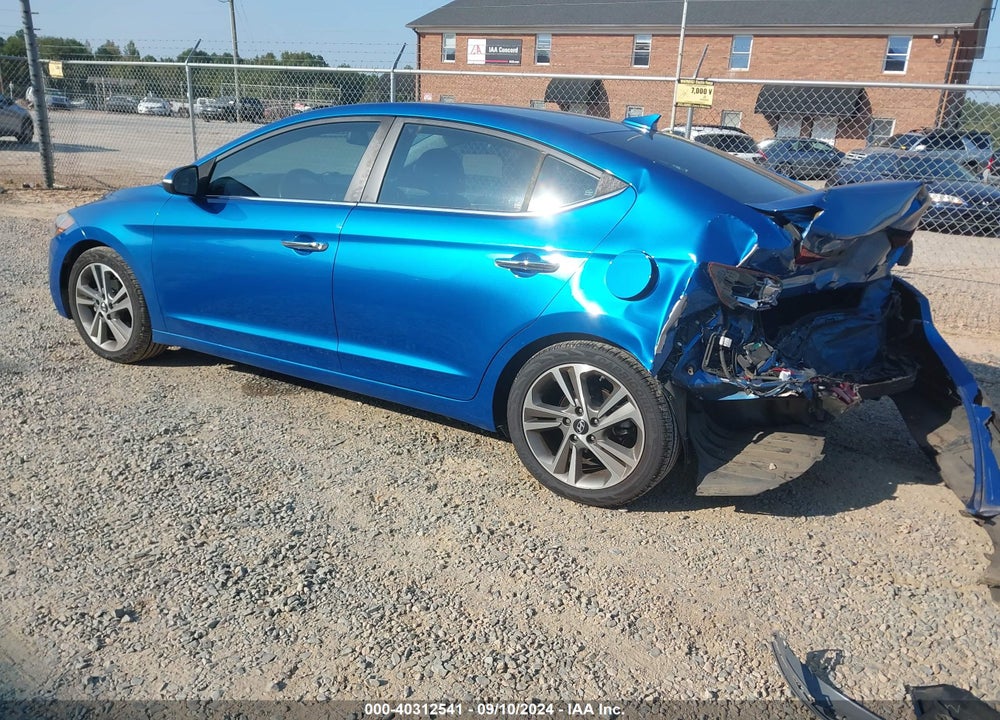2017 HYUNDAI ELANTRA LIMITED VIN: 5NPD84LF9HH198884
